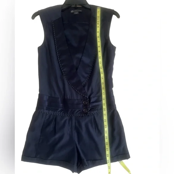 Armani Exchange Silk Tuxedo Rompers - Picture 5 of 8